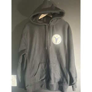 GREYSON Men's Heathered Hoodie Pullover Size Large Charcoal Grey Goat Logo